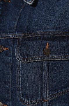 Мужская джинсовая куртка DIESEL синего цвета, арт. A03885/09B88 | Фото 5 (Кросс-КТ: Куртка, Деним; Рукава: Длинные; Материал сплава: Проставлено; Материал внешний: Хлопок, Деним; Драгоценные камни: Проставлено; Длина (верхняя одежда): Короткие; Стили: Кэжуэл)