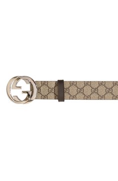 Мужской ремень GUCCI бежевого цвета, арт. 411924 KGDHN | Фото 4 (Случай: Повседневный; Материал: Натуральная кожа)
