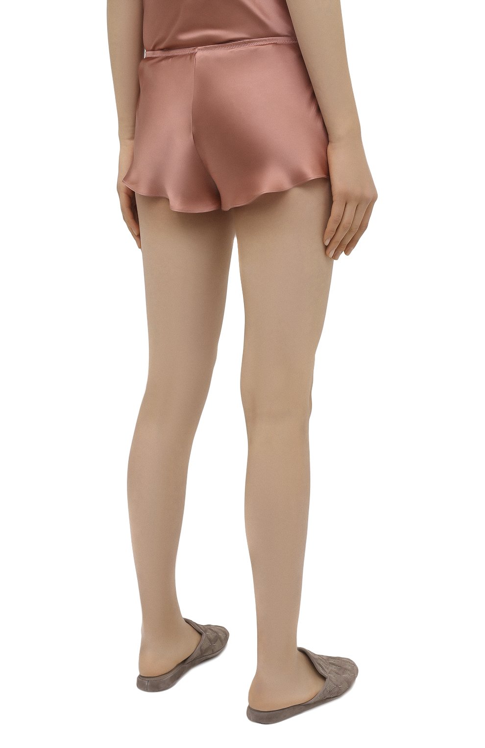 Женская шелковая пижама SIMONE PERELE бежевого цвета, арт. 15B900-15B640 | Фото 5 (Материал внешний: Шелк)