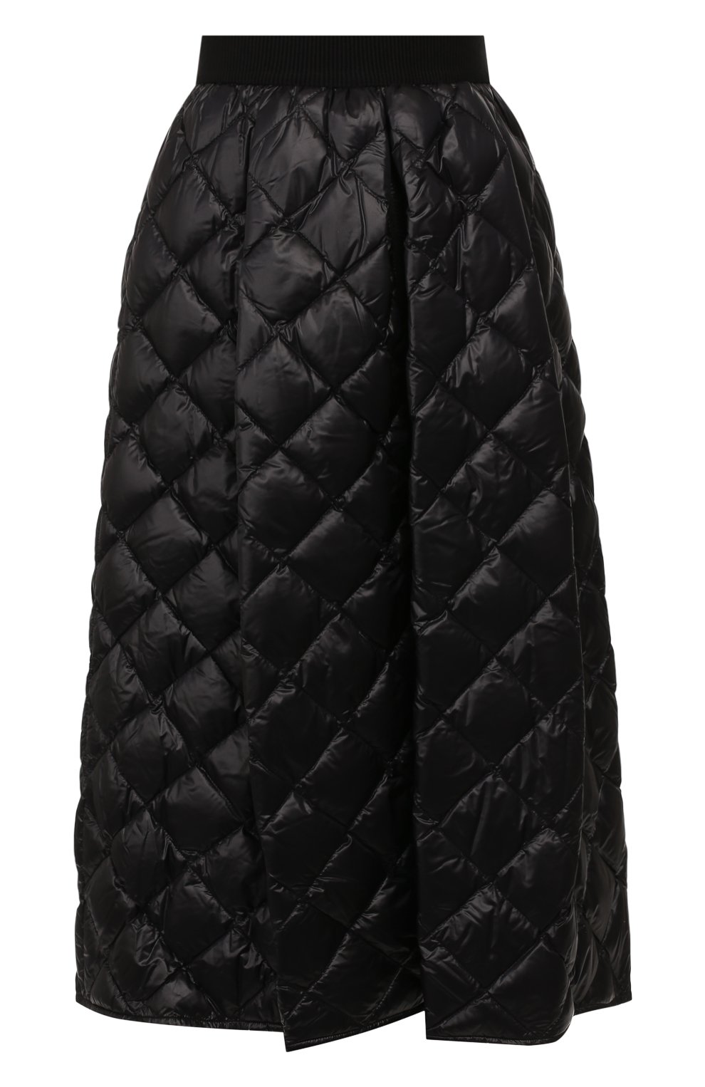 Женская юбка MONCLER черного цвета, арт. E2-093-25903-00-C0170 | Фото 1 (Материал внешний: Синтетический материал; Женское Кросс-КТ: Юбка-одежда; Длина Ж (юбки, платья, шорты): Миди; Материал подклада: Синтетический материал; Статус проверки: Проверено, Проверена категория; Материал утеплителя: Пух и перо)