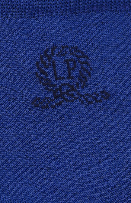 Детские носки с логотипом бренда LA PERLA синего цвета, арт. 42035H/9-12 | Фото 2 (Материал: Хлопок, Текстиль; Статус проверки: Проверено, Проверена категория; Кросс-КТ: Носки)