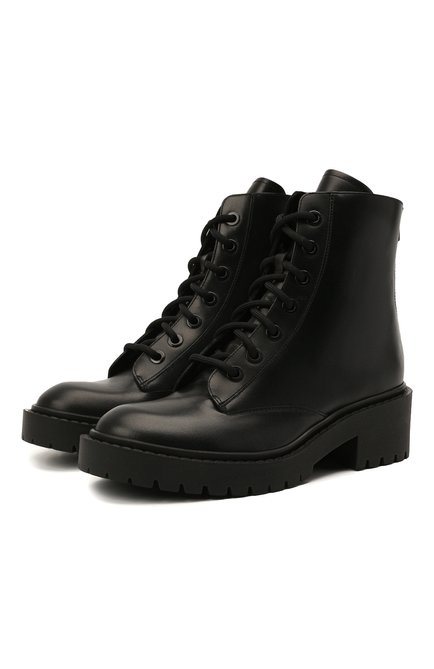 Женские кожаные ботинки KENZO черного цвета по цене 42450 руб., арт. FA62BT340L62 | Фото 1