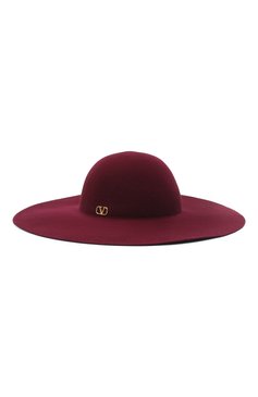 Женская фетровая шляпа  VALENTINO сиреневого цвета, арт. UW2HEA49/WDW | Фото 1 (Материал: Текстиль, Шерсть)