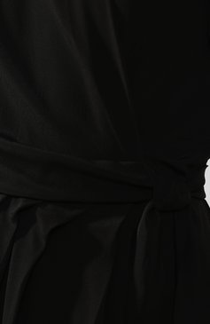 Женское платье-макси RICK OWENS черного цвета, арт. RP19F5500/CC | Фото 5 (Материал внешний: Шелк, Синтетический материал; Рукава: Длинные; Случ�ай: Повседневный; Материал сплава: Проставлено; Ювелирные украшения: Назначено; Длина Ж (юбки, платья, шорты): Макси; Драгоценные камни: Проставлено; Женское Кросс-КТ: Платье-одежда; Статус проверки: Проверена категория)