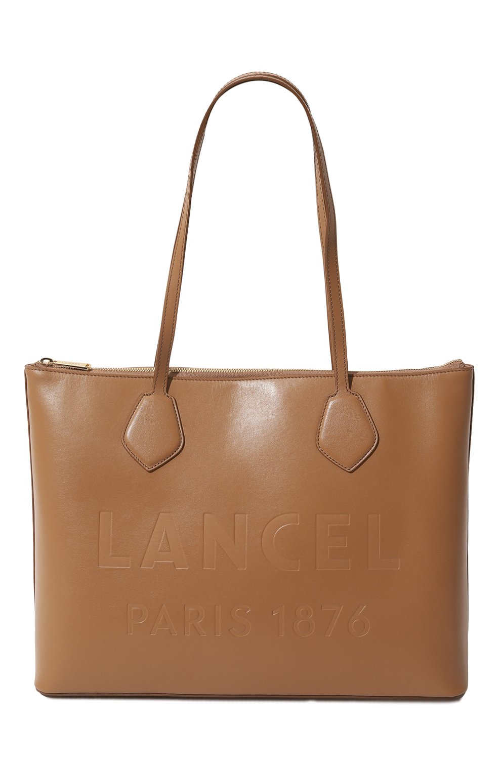 Женский сумка-тоут essential LANCEL светло-коричневого цвета, арт. A12135 | Фото 1 (Сумки-технические: Сумки-шопперы; Материал: Натуральна я кожа)