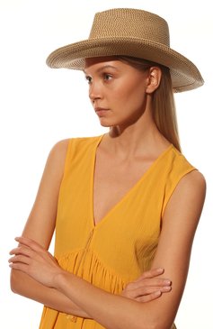 Женская шляпа ERIC JAVITS бежевого цвета, арт. 14013PEANUT | Фото 2 (Материал: Текстиль, Пластик, Синтетический материал)