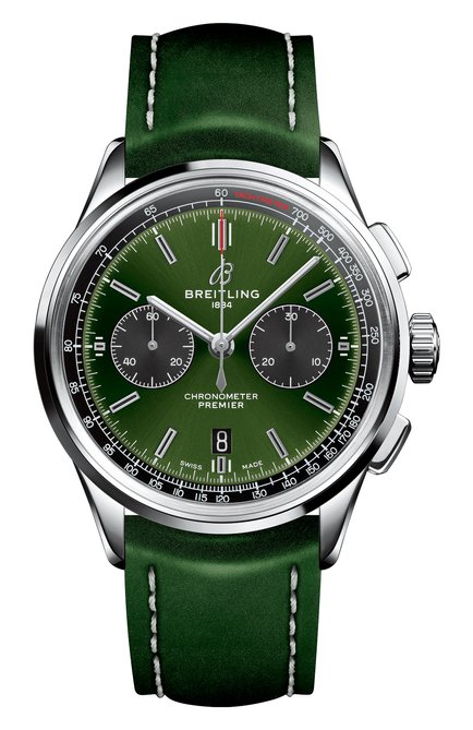 Мужские часы premier b01 chronograph 42 bentley BREITLING бесцветного цвета, арт. AB0118A11L1X1 | Фото 1 (Материал корпуса: Сталь; Цвет циферблата: Другое; Механизм: Автомат)