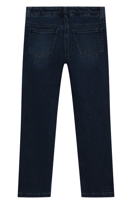Детские джинсы IL GUFO синего цвета, арт. A22PL172J0021/5A-8A | Фото 2 (Материал внешний: Хлопок; Детали: Однотонный; Ростовка одежда: 4 года | 104 см, 5 лет | 110 см, 7 лет | 122 см)