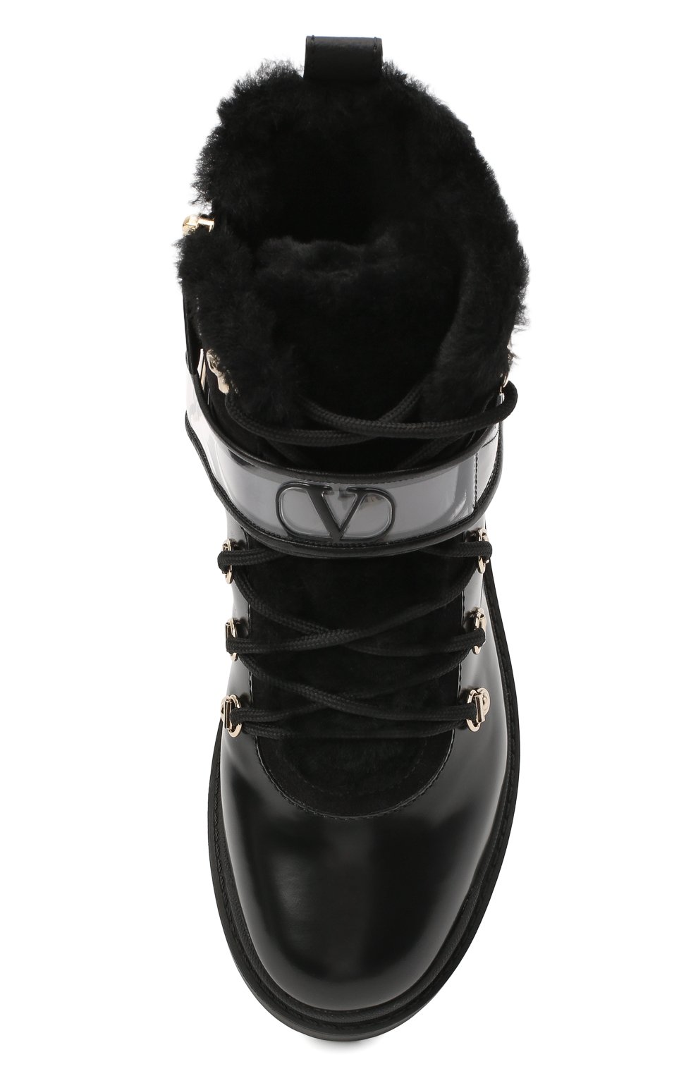 Женские черные кожаные ботинки trekkgirl VALENTINO купить винтернет-магазине ЦУМ, арт. UW2S0Y97/KVN