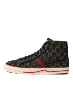 Мужские кеды tennis 1977 high v GUCCI черного цвета, арт. 625807 UN310 | Фото 4 (Материал внешний: Текстиль; Стили: Классический; Материал утеплителя: Без утеплителя; Материал внутренний: Текстиль; Подошва: Плоская)