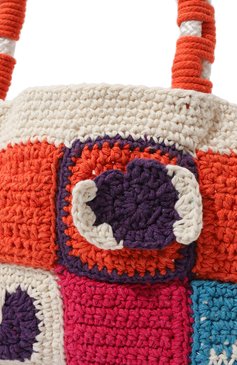 Женская сумка abbie colori NANNACAY разноцветного цвета, арт. 1560_238 | Фото 3 (Сумки-технические: Сумки top-handle; Размер: medium; Материал сплава: Проставлено; Материал: Текстиль; Драгоценные камни: Проставлено)