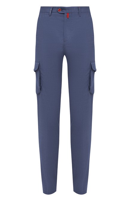 Мужские кашемировые брюки-карго KITON синего цвета, арт. UFPPCAJ0325A | Фото 1 (Материал внешний: Шерсть, Кашемир; Силуэт М (брюки): Карго; Случай: Повседневный; Стили: Кэжуэл; Длина (брюки, джинсы): Стандартные)