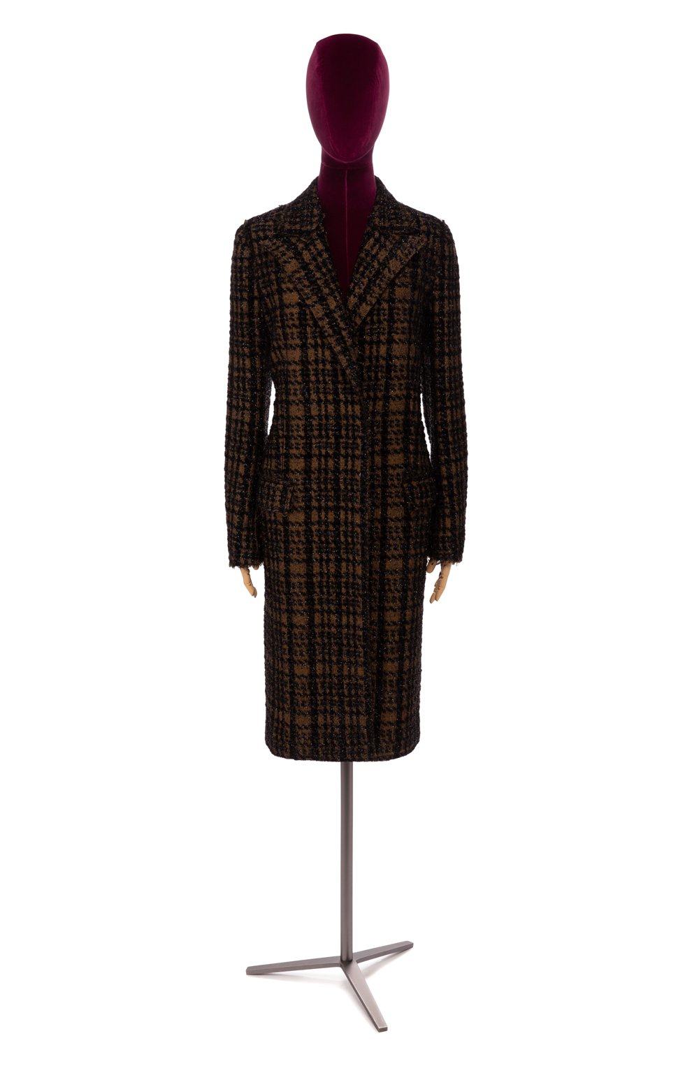 Женское пальто LANVIN коричневого цвета, арт. W010202058P7B | Фото 1 (Материал внешний: Синтетический материал)
