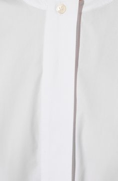 Женская хлопковая рубашка CO белого цвета, арт. 2665LCSP | Фото 5 (Рукава: Длинные; Принт: Без принта; Женское Кросс-КТ: Рубашка-одежда; Длина (для топов): Удлиненные; Материал сплава: Проставлено; Материал внешний: Хлопок; Стили: Классический; Драгоценные камни: Проставлено)