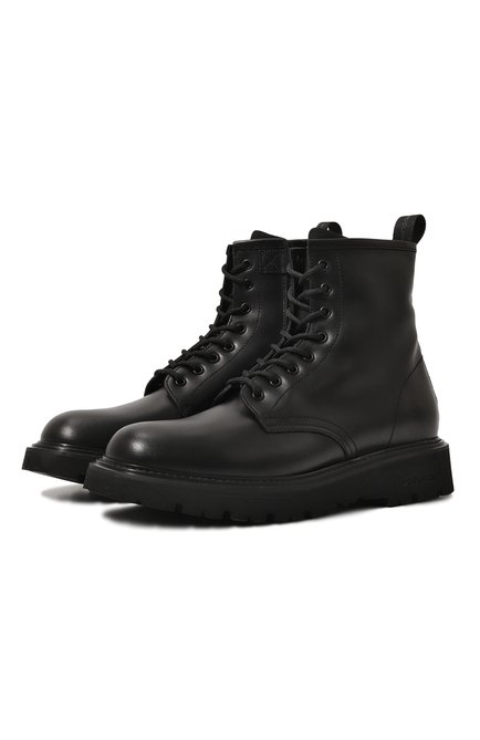 Мужские кожаные ботинки WOOLRICH черного цвета, арт. WFM232.072.1110 | Фото 1 (Драгоценные камни: Проставлено; Подошва: Плоская; Материал внутренний: Натуральная кожа; Материал сплава: Проставлено)