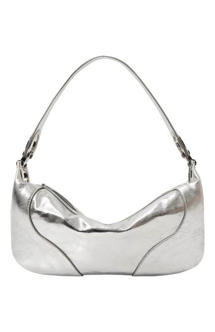 Женская сумка amira BY FAR серебряного цвета, арт. 23PFAMASSVALAR | Фото 1 (Материал: Натуральная кожа; Материал сплава: Проставлено; Драгоценные камни: Проставлено; Размер: large)