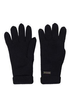 Детские шерстяные перчатки IL TRENINO темно-синего цвета, арт. CL-4063/J | Фото 2 (Материал: Текстиль, Шерсть; Материал сплава: Проставлено; Нос: Не проставлено)