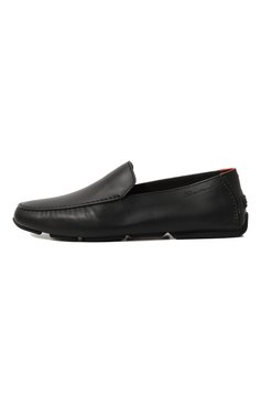 Мужские кожаные мокасины SANTONI черного цвета, арт. MGDG18423SMASSG6 | Фото 4 (Материал внутренний: Натуральная кожа; Материал сплава: Проставлено; Нос: Не проставлено; Стили: Кэжуэл)