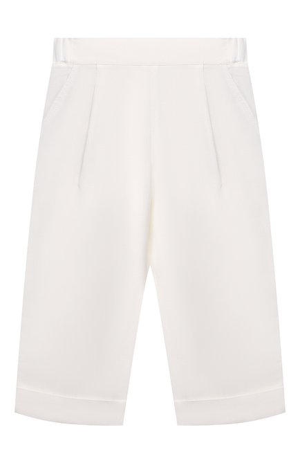 Детские брюки из вискозы BRUNELLO CUCINELLI белого цвета по цене 39950 руб., арт. BH126P014C | Фото 1