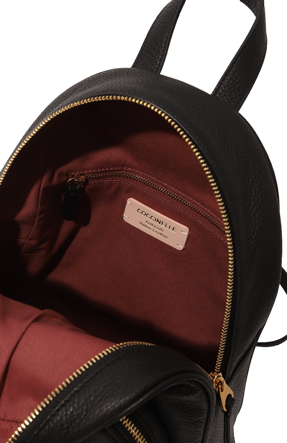 Женский рюкзак gleen COCCINELLE черного цвета, арт. E1 N15 14 02 01 | Фото 5 (Размер: medium; Материал: Натуральная кожа; Стили: Кэжуэл)