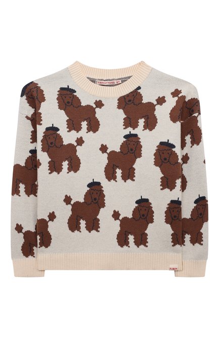 Детский хлопковый пуловер TINYCOTTONS кремвого цвета по цене 20180 руб., арт. AW23-351 | Фото 1