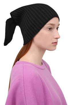 Женская шерстяная шапка BURBERRY черного цвета, арт. 8046472 | Фото 2 (Материал: Текстиль, Шерсть)