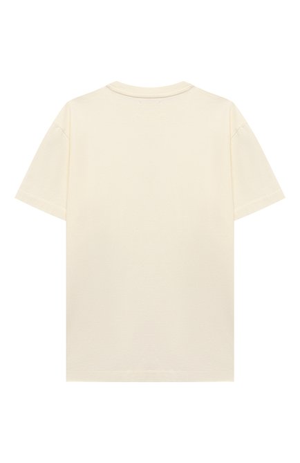 Детская хлопковая футболка OFF-WHITE белого цвета, арт. 0GAA001F23JER002 | Фото 2 (Рукава: Короткие; Материал внешний: Хлопок; Драгоценные камни: Проставлено; Материал сплава: Проставлено; Девочки Кросс-КТ: футболка-одежда)