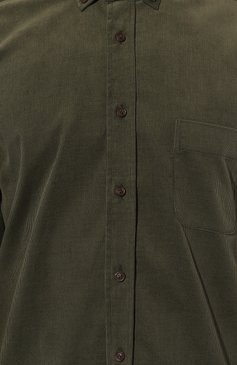Мужская хлопковая рубашка VAN LAACK хаки цвета, арт. R0Y-TFK/150271 | Фото 5 (Манжеты: На пуговицах; Воротник: Button down; Рукава: Длинные; Рубашки М: Regular Fit; Случай: Повседневный; Длина (для топов): Стандартные; Материал сплава: Проставлено; Стили: Милитари; Материал внешний: Хлопок; Принт: Однотонные; Драгоценные камни: Проставлено)