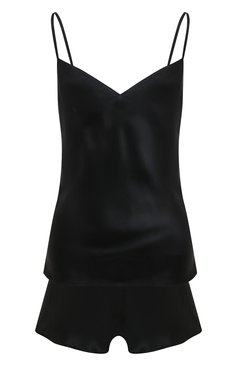 Женская шелковая пижама MARJOLAINE черного цвета, арт. ODON-3SOI5003 | Фото 1 (Материал внешний: Шелк)