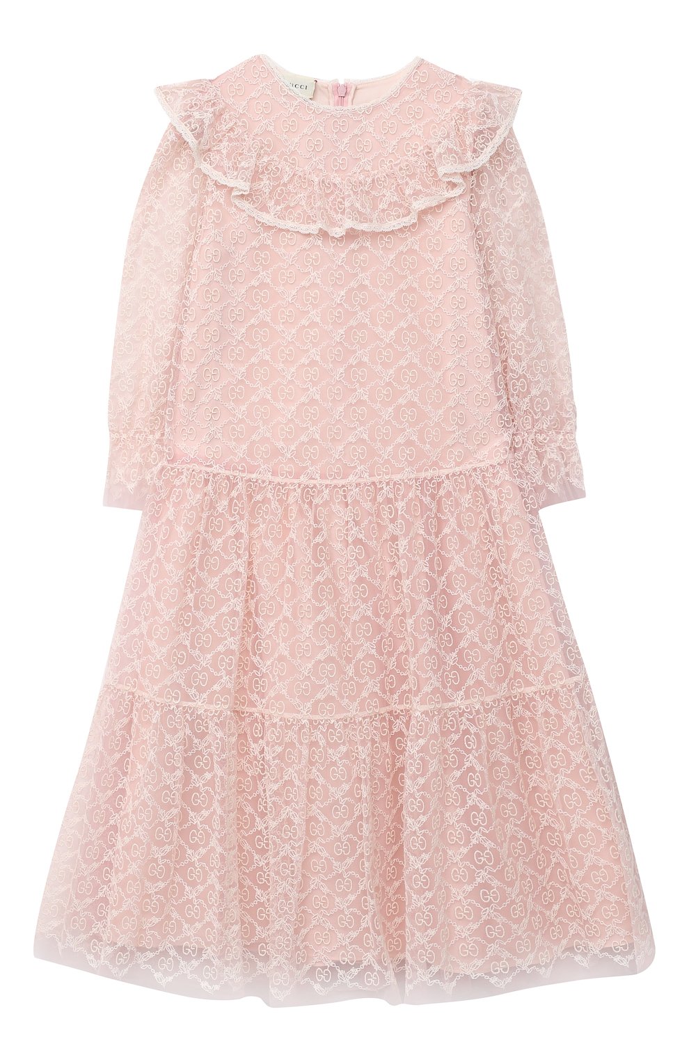 Детское платье GUCCI розового цвета, арт. 629148/ZAE02 | Фото 1 (Рукава: Длинные; Случай: Вечерний; Материал внешний: Синтетический материал; Региональные ограничения белый список (Axapta Mercury): RU; Материал сплава: Проставлено; Девочки Кросс-КТ: Платье-одежда; Драгоценные камни: Проставлено; Материал подклада: Хлопок; Ростовка одежда: 10 - 11 лет | 140 - 146см, 13 - 15 лет | 158 см, 4 года | 104 см, 5 лет | 110 см, 6 лет | 116 см, 8 лет | 128 см)