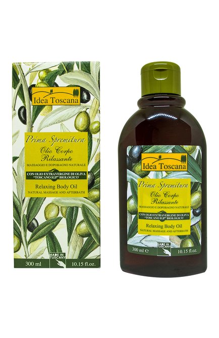Расслабляющее масло для тела из оливок и авокадо prima spremitura (300ml) IDEA TOSCANA бесцветного цвета, арт. 430109 | Фото 1 (Тип продукта: Масла; Назначение: Для тела)