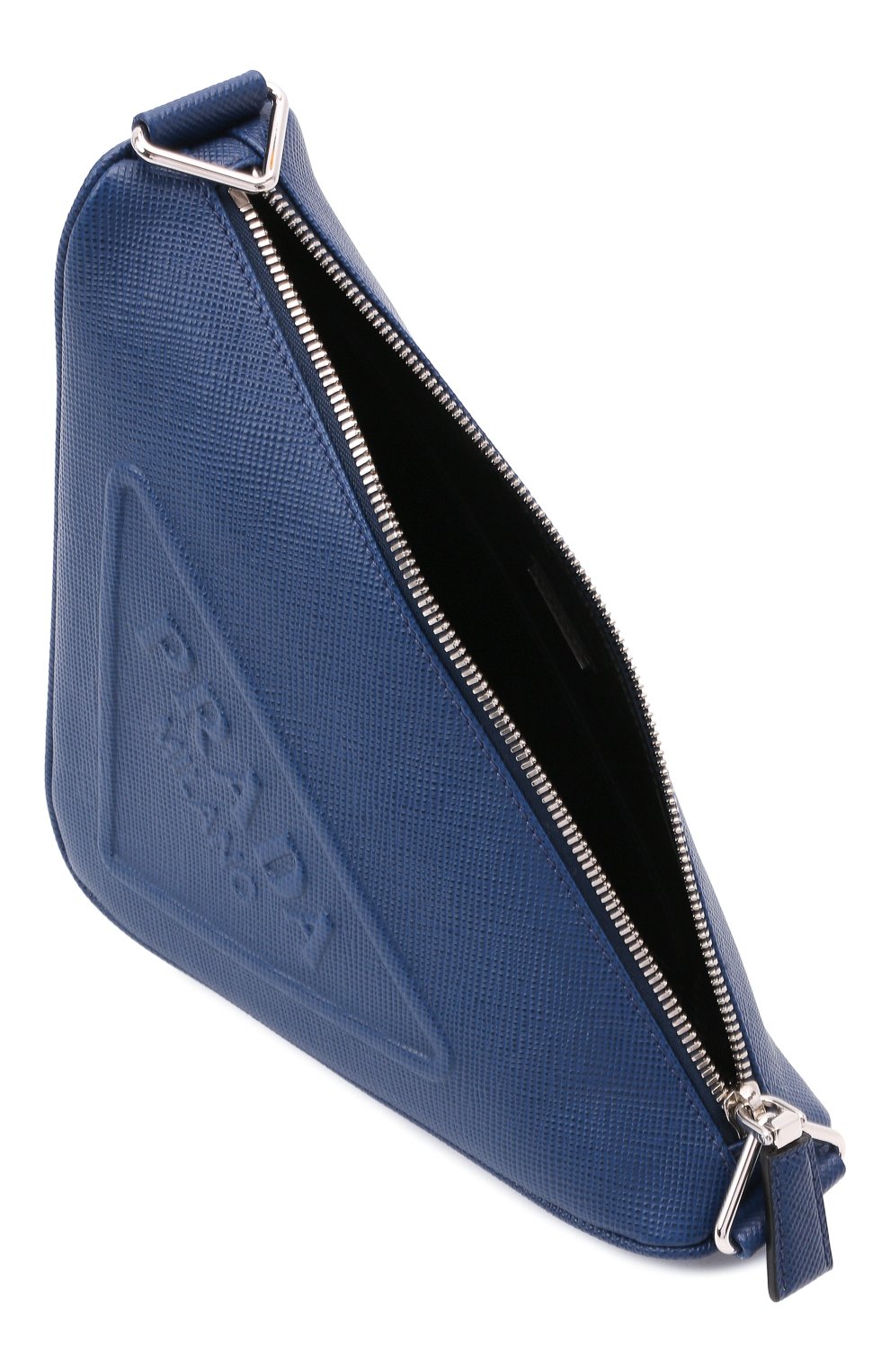Мужская кожаная сумка PRADA синего цвета, арт. 2VH155-2FAD-F0016-OOO | Фото 5 (Размер: medium; Материал: Натуральная кожа; Ремень/цепочка: На ремешке)