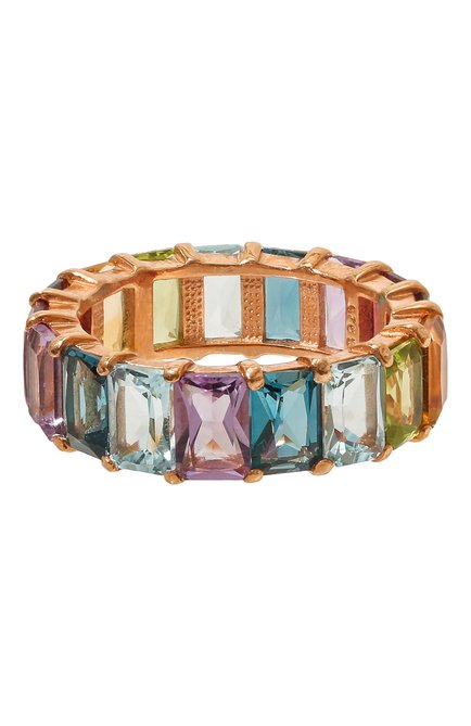 Женское кольцо-радуга из камней SECRETS JEWELRY разноцветного цвета, арт. КРОП00621 | Фото 1 (Материал: Серебро)