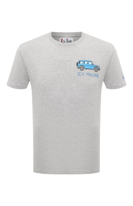 Мужская хлопковая футболка MC2 SAINT BARTH серого цвета по цене 11150 руб., арт. STBM/ARN0TT/10897E | Фото 1