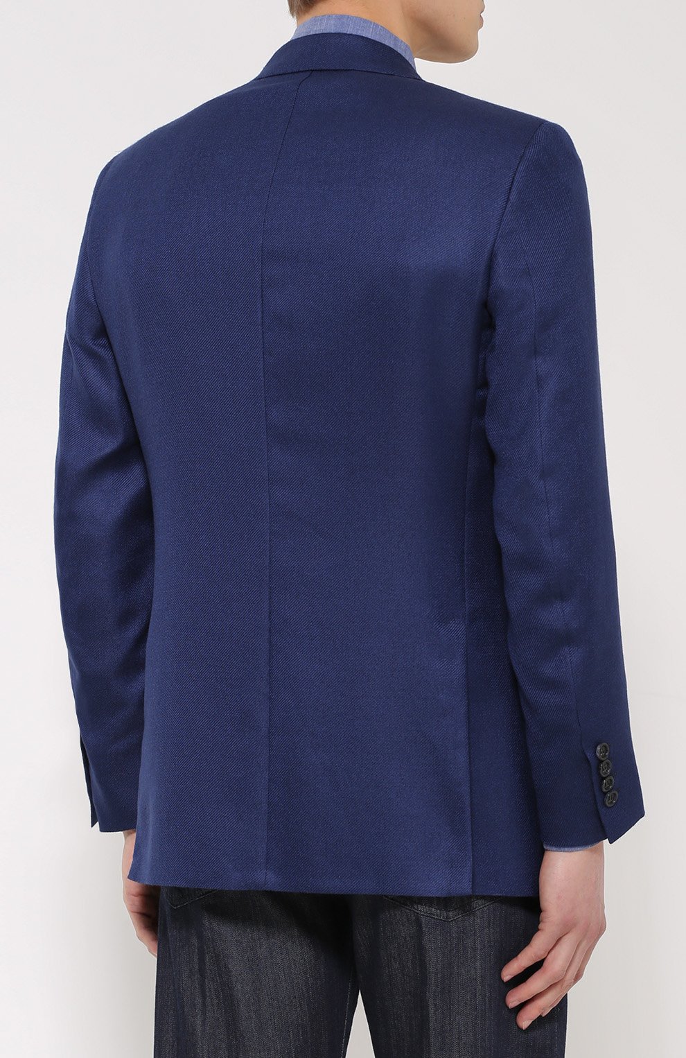 Однобортный пиджак из смеси кашемира и шелка Brioni RGH0/P6313/PARLAMENT0/2 Фото 4