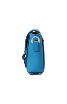 Женская сумка SANTONI голубого цвета, арт. UFBBA2360DB-A2SCZ32 | Фото 4 (Сумки-технические: Сумки через плечо; Материал: Натуральная кожа; Материал сплава: Проставлено; Размер: mini; Ремень/цепочка: На ремешке; Драгоценные камни: Проставлено)