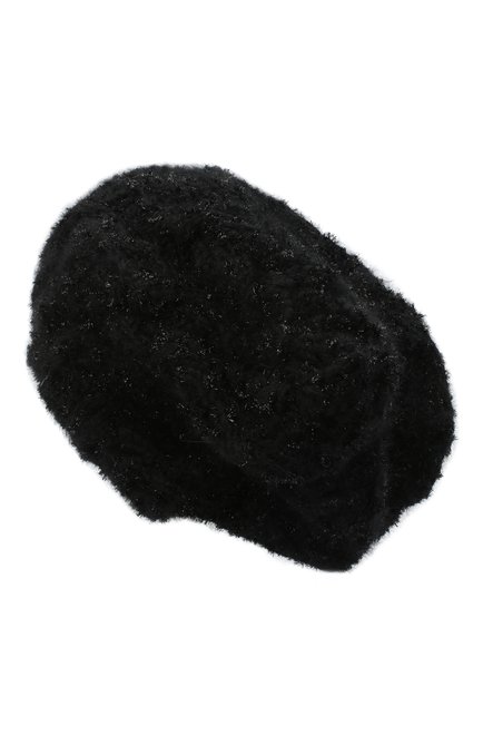 Женская кашемировая шапка DOLCE & GABBANA черно�го цвета, арт. FXC28T/JAM61 | Фото 2 (Материал: Шерсть, Кашемир, Текстиль)