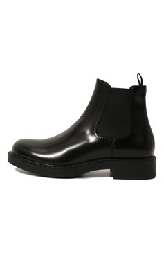 Мужские кожаные челси PRADA черного цвета, арт. 2TE168-P39-F0002 | Фото 4 (Материал утеплителя: Без утеплителя; Подошва: Плоская; Мужское Кросс-КТ: Челси-обувь)