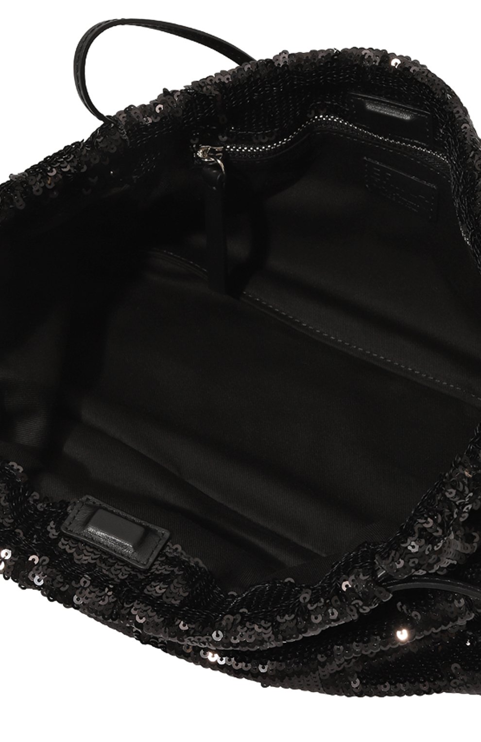 Женская сумка ERIKA CAVALLINI черного цвета, арт. E3WW20 | Фото 5 (Женское Кросс-КТ: Вечерняя сумка; Сумки-технические: Сумки через плечо; Размер: medium; Материал сплава: Проставлено; Ремень/цепочка: На ремешке; Материал: Текстиль; Драгоценные камни: Проставлено)