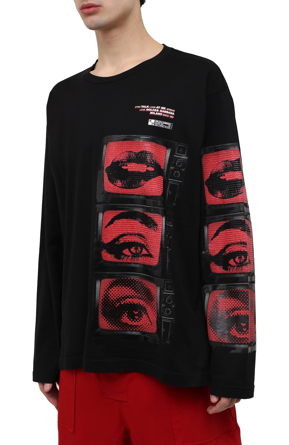 Хлопковый лонгслив Dolce & Gabbana  G8NV8T/FU7EQ Фото 3