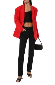Женские джинсы DOLCE & GABBANA черного цвета, арт. FTCX0D/G8JW1 | Фото 2 (Длина (брюки, джинсы): Удлиненные; Кросс-КТ: Деним; Силуэт Ж (брюки и джинсы): Прямые; Материал сплава: Проставлено; Материал внешний: Хлопок, Деним; Драгоценные камни: Проставлено; Стили: Кэжуэл)