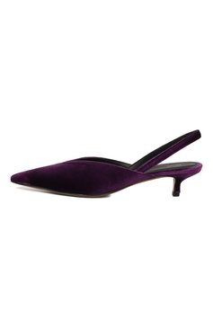 Женские текстильные туфли irena NEOUS фиолетового цвета, арт. 00367V26 | Фото 4 (Материал внешний: Текстиль; Каблук высота: Низкий; Материал внутренний: Натуральная кожа; Подошва: Плоская; Каблук тип: Kitten heel)