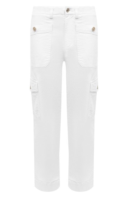 Женские брюки из хлопка и вискозы 7 FOR ALL MANKIND белого цвета по цене 29950 руб., арт. JSC0X3700F | Фото 1