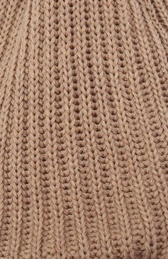 Женская шерстяная шапка BLACK SABLE бежевого цвета, арт. BS-005СР14 | Фото 4 (Материал: Текстиль, Шерсть)