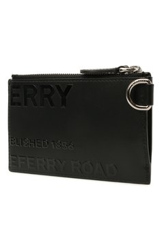 Мужской кожаный футляр для кредитных карт BURBERRY черного цвета, арт. 8039012 | Фото 2 (Материал: Натуральная кожа)