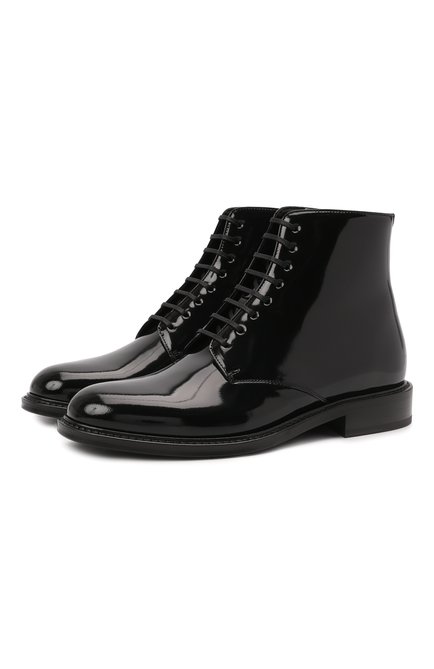 Женские кожаные ботинки army SAINT LAURENT черного цвета по цене 96350 руб., арт. 632407/1YZ00 | Фото 1