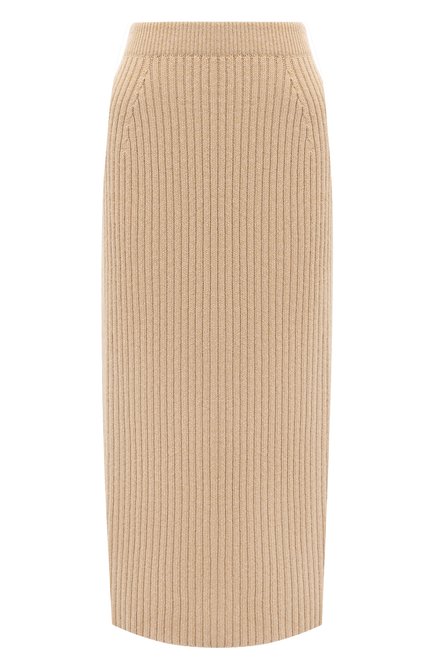 Женская кашемировая юбка LORO PIANA бежевого цвета по цене 169500 руб., арт. FAL2866 | Фото 1