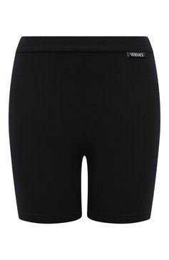 Женские шорты VERSACE черного цвета, арт. A88980/A101049 | Фото 1 (Женское Кросс-КТ: Шорты-одежда; Длина Ж (юбки, платья, шорты): Мини; Материал внешний: Синтетический материал; Региональные ограничения белый список (Axapta Mercury): RU; Стили: Спорт-шик)
