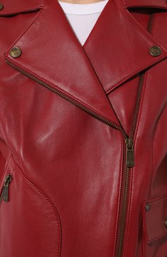 Женская кожаная куртка HARLEY-DAVIDSON красного цвета, арт. 97038-23VW | Фото 5 (Кросс-КТ: Куртка; Рукава: Длинные; Стили: Гранж; Материал сплава: Проставлено; Материал внешний: Натуральная кожа; Драгоценные камни: Проставлено; Женское Кросс-КТ: Замша и кожа; Длина (верхняя одежда): Короткие)