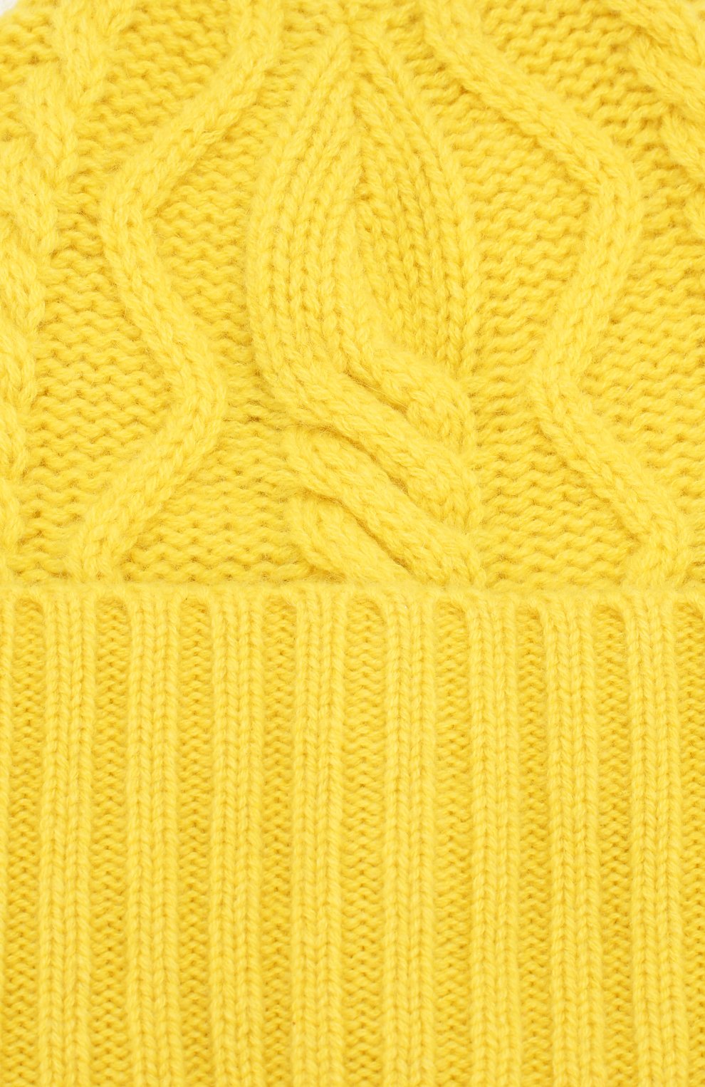 Женская кашемировая шапка FTC желтого цвета, арт. 770-0020 | Фото 3 (Материал: Текстиль, Кашемир, Шерсть)